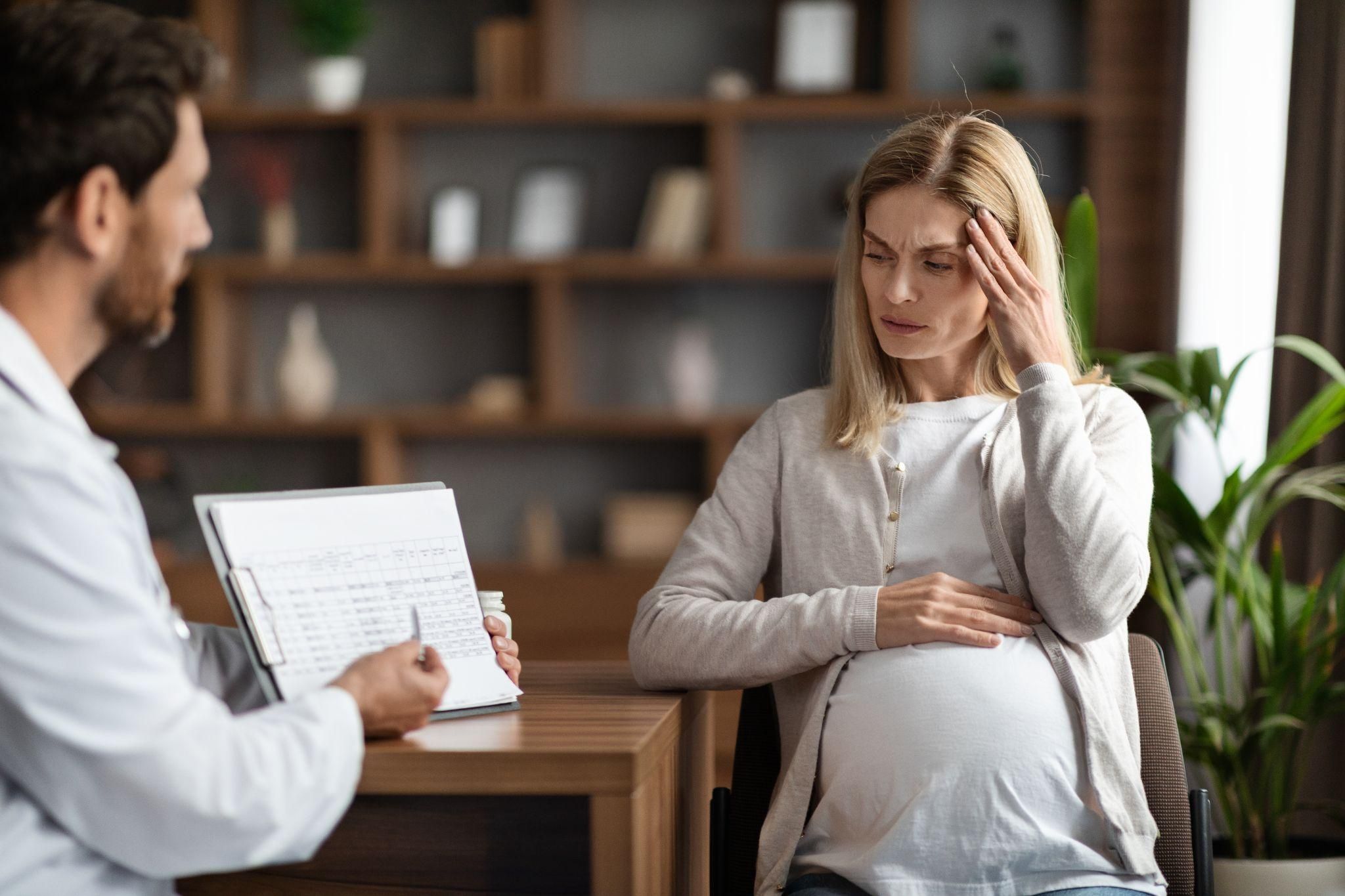 A 4D ultrasound image displayed during an antenatal appointment in London.