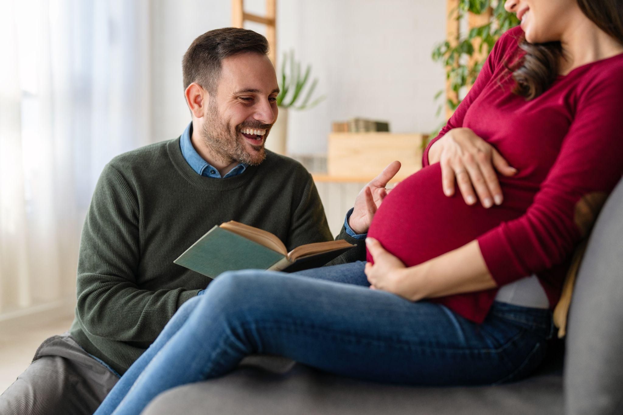 Parents choosing a unique name for their baby girl.