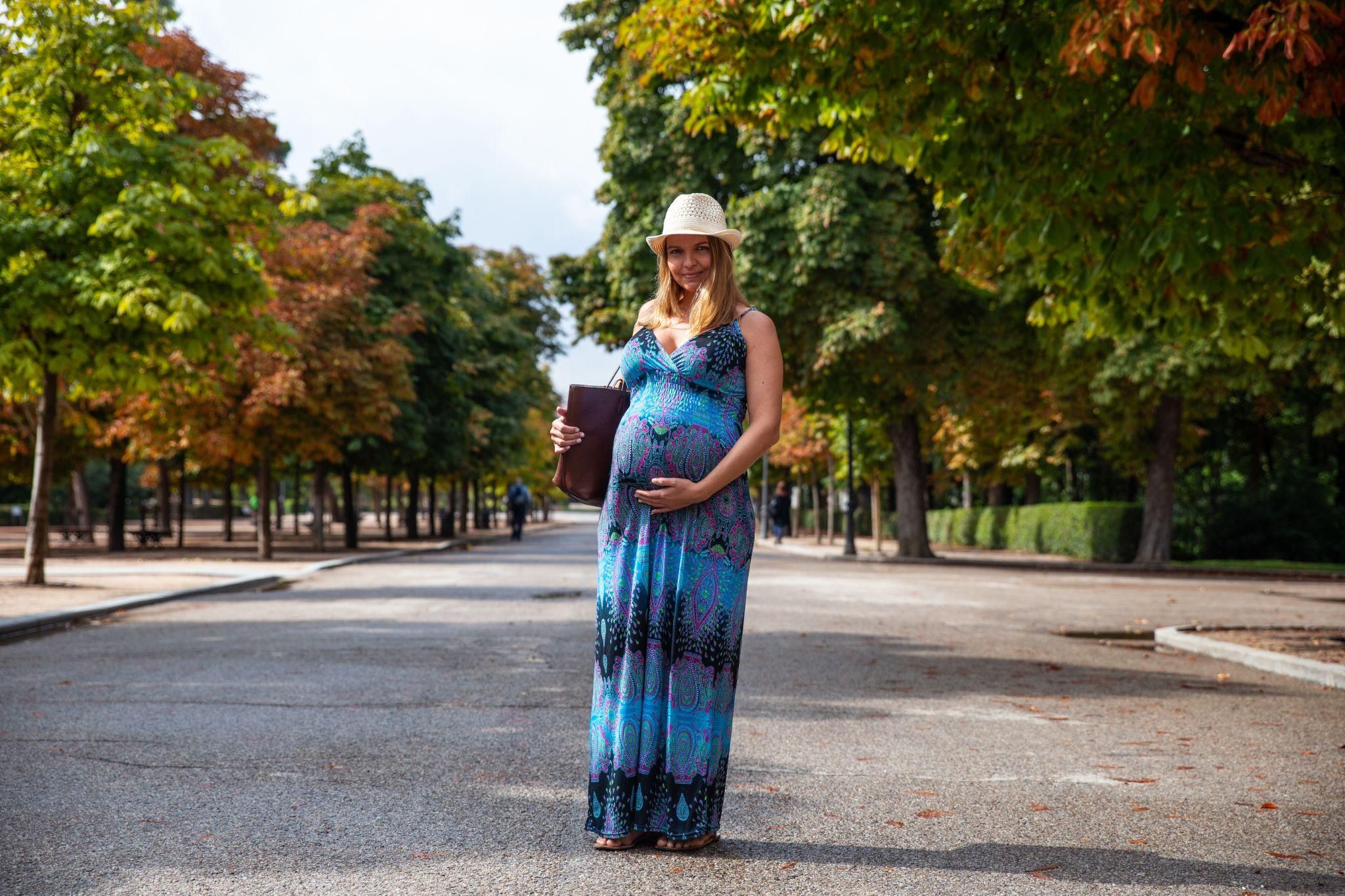 Expectant mother planning for a hypnobirthing class.