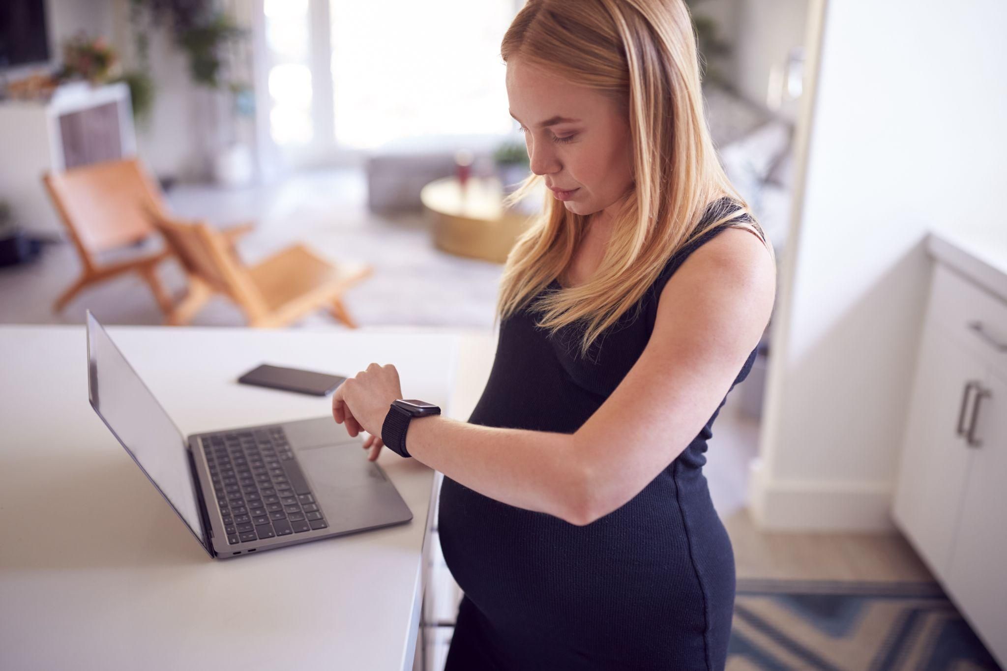 A mum-to-be balancing antenatal appointments and work commitments.