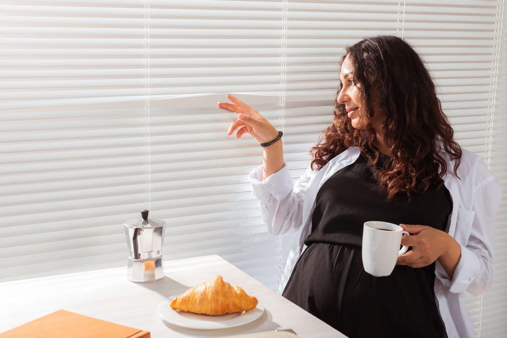 Pregnant woman relaxing before an internal exam as part of her antenatal care.