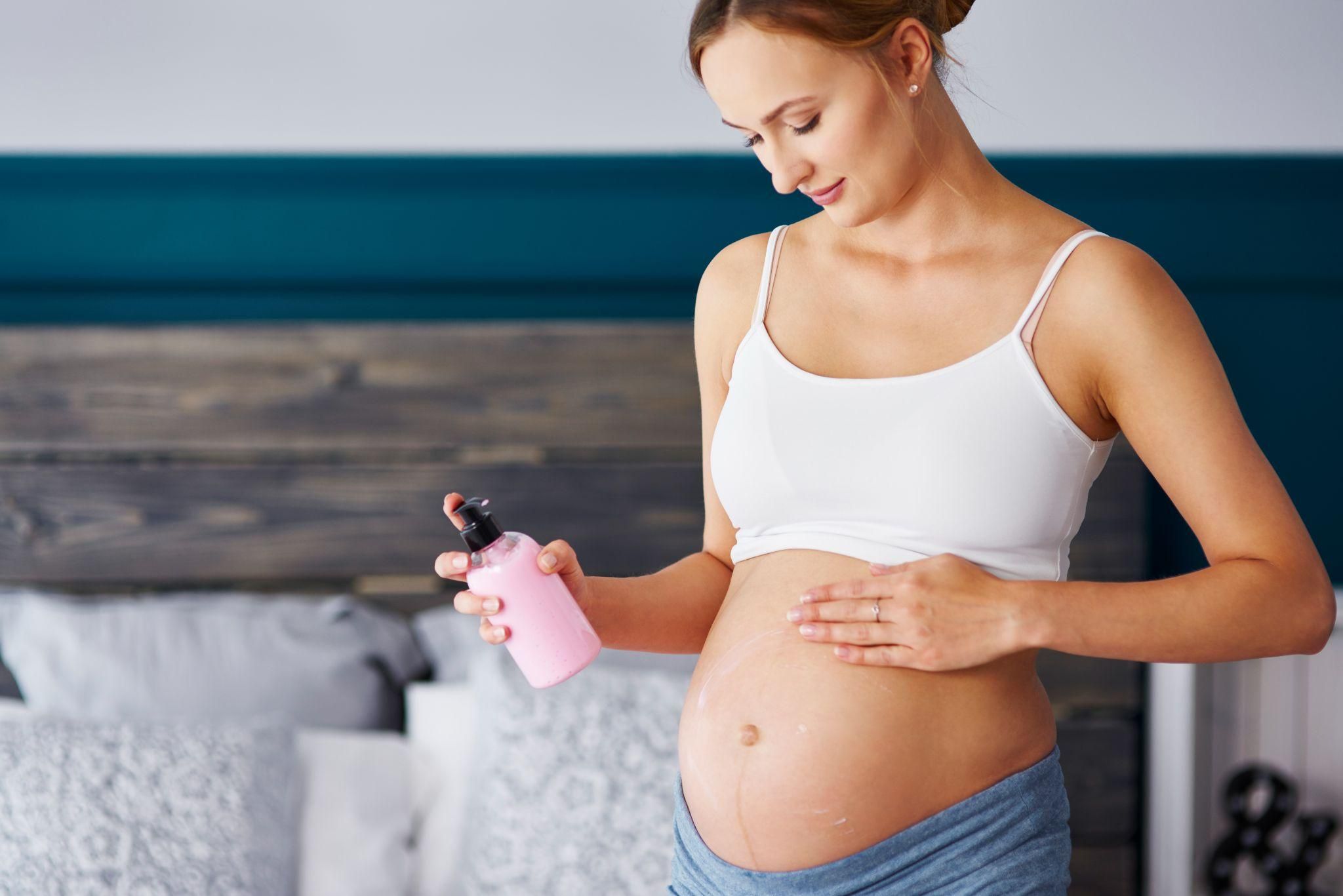 Pregnant woman practicing antenatal yoga to stay active and healthy.