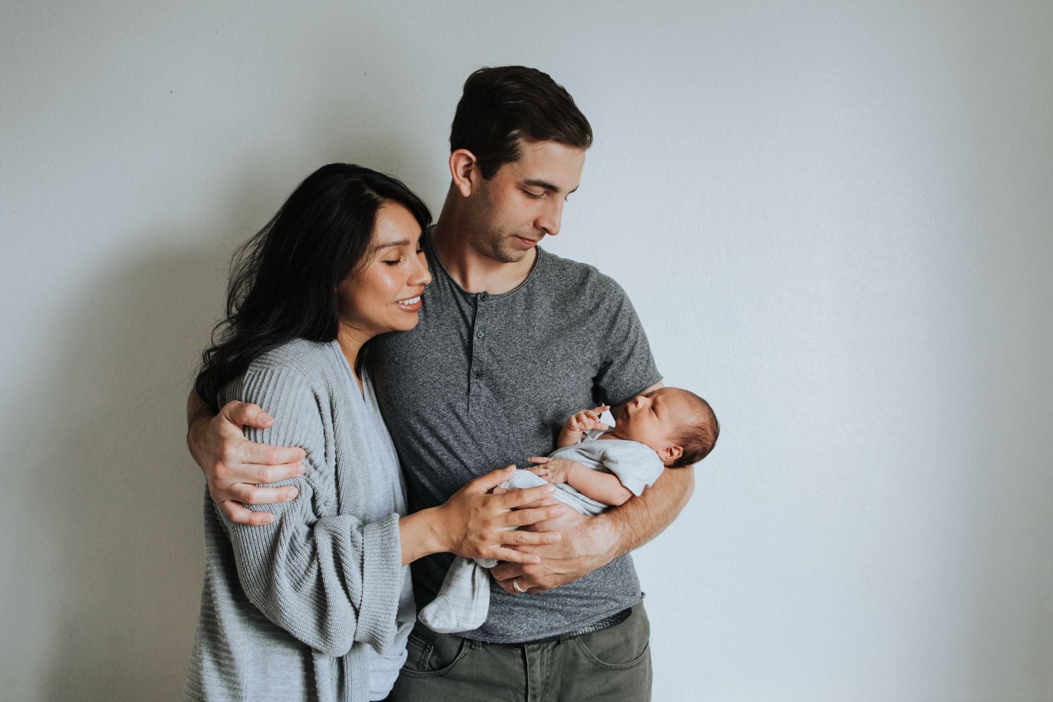 New parents with baby son.