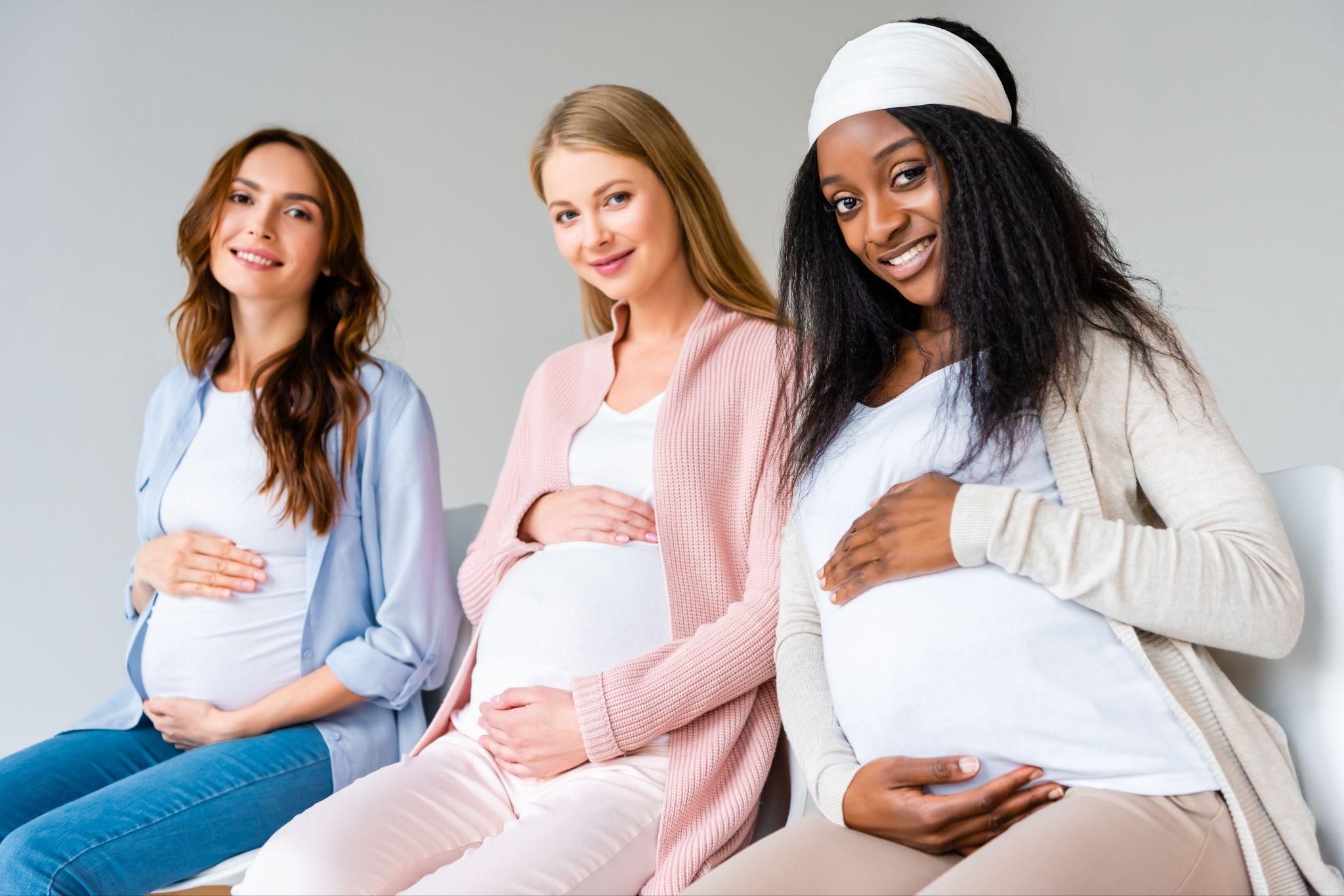 Pregnant women during antenatal class.