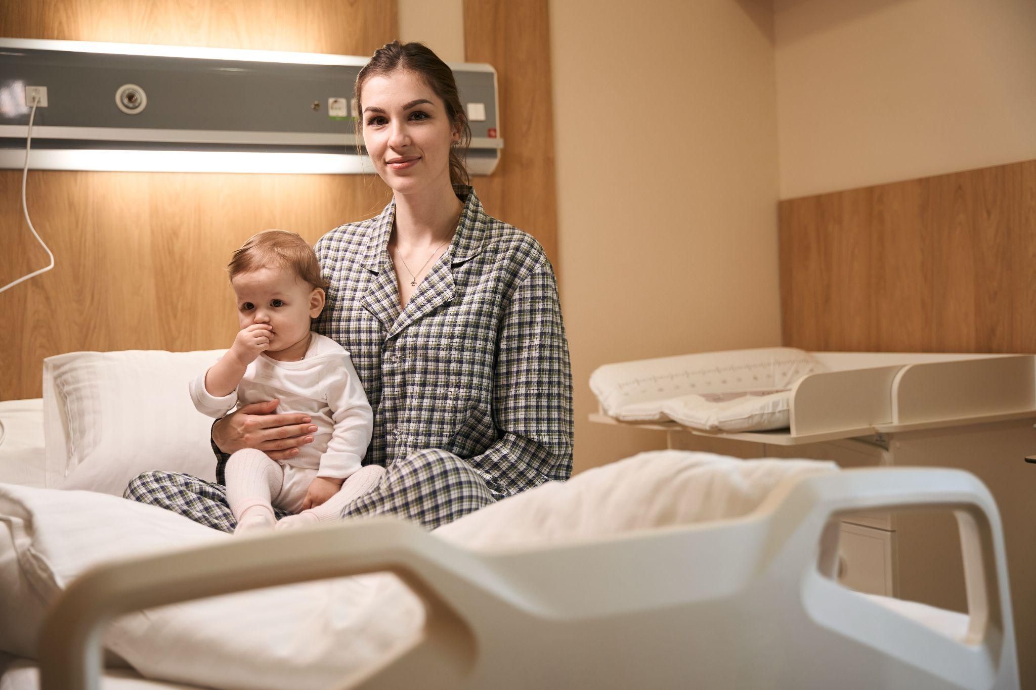 A peaceful birth suite at The Portland Hospital, providing a relaxing environment for childbirth.